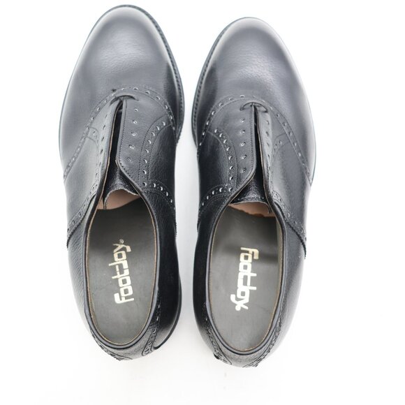 FootJoy Saddle Dress Shoes Men\'s Size 8 EE Black Leather Lace Up Shoes main image 5